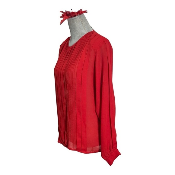 Fay's Closet vintage Red long sleeve blouse size 12. - Picture 2 of 9